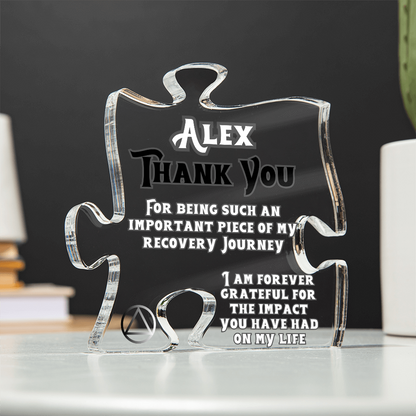 Thank You Gift for  Your Support - Personalized Puzzle Plaque