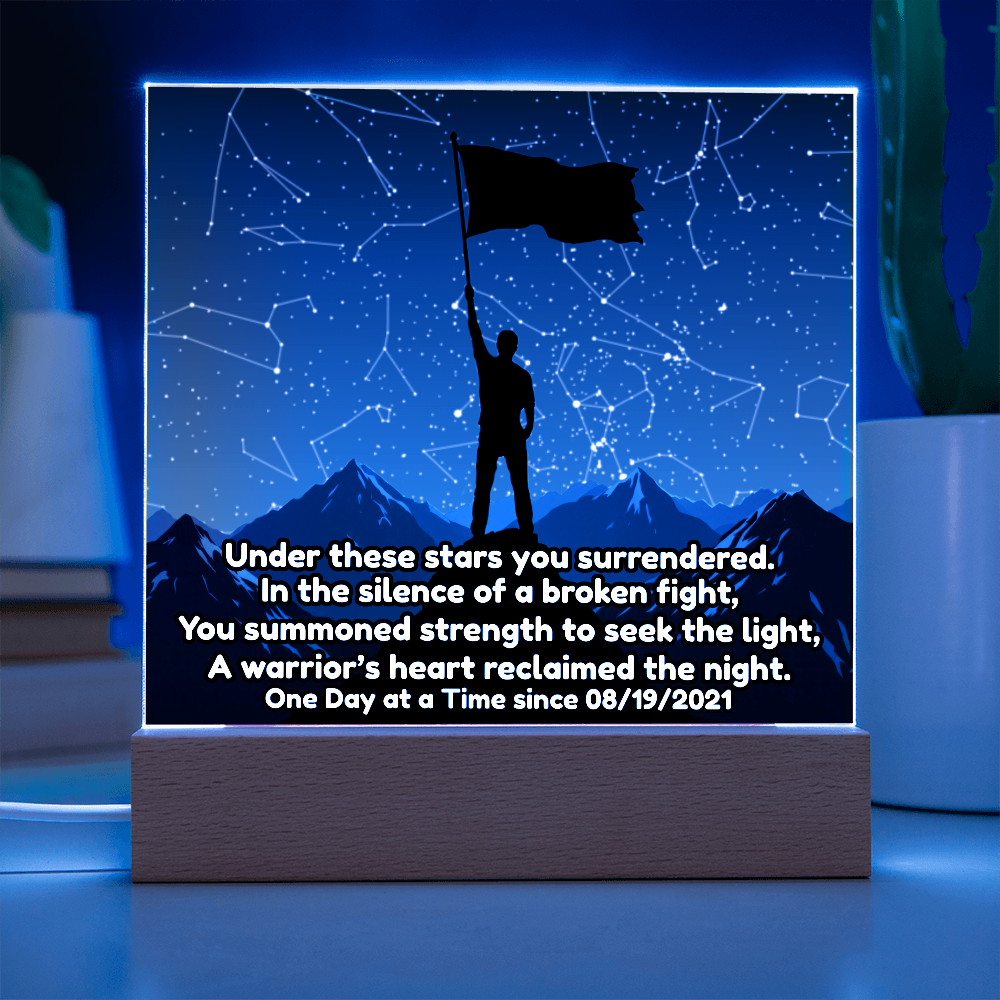 Under These Stars You Surrendered LED Sober Star Map