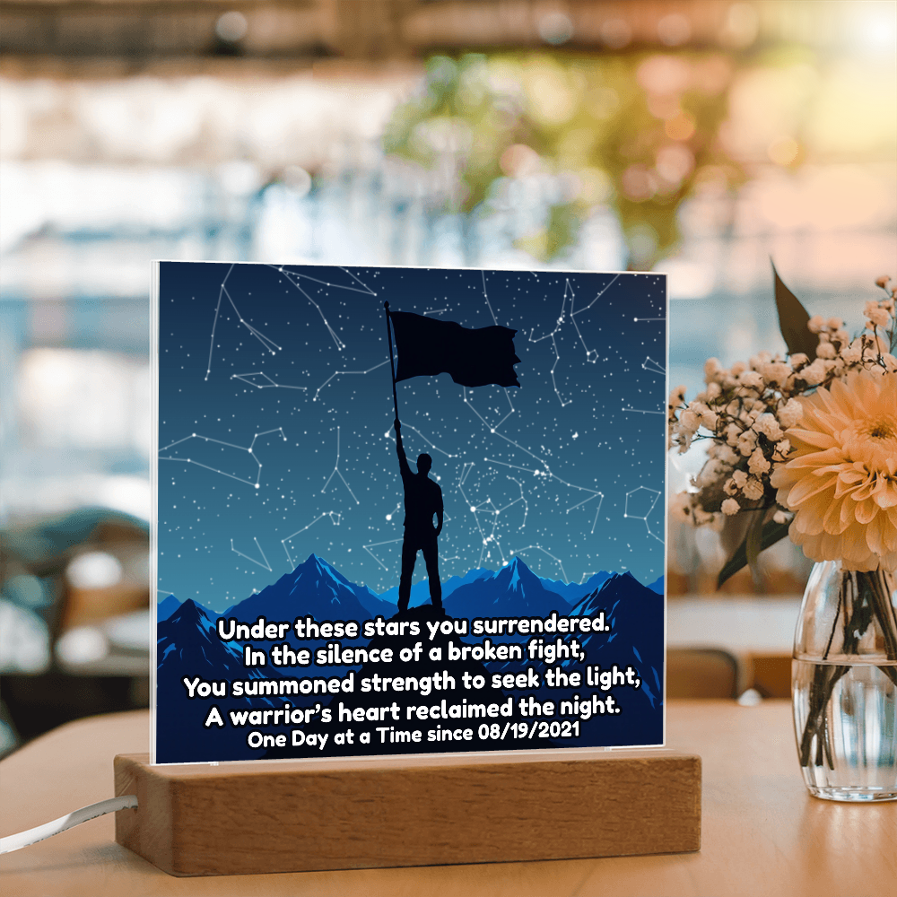 Under These Stars You Surrendered LED Sober Star Map