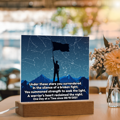 Under These Stars You Surrendered LED Sober Star Map