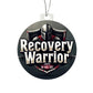 Custom Recovery Warrior Ornament: Personalize With Sobriety Date