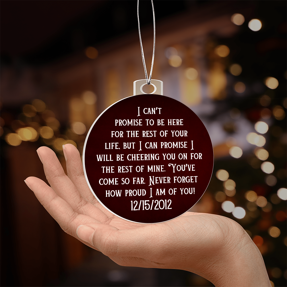 Custom Sobriety Date Ornament
