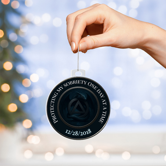 Protecting My Sobriety One Day at a Time Ornament