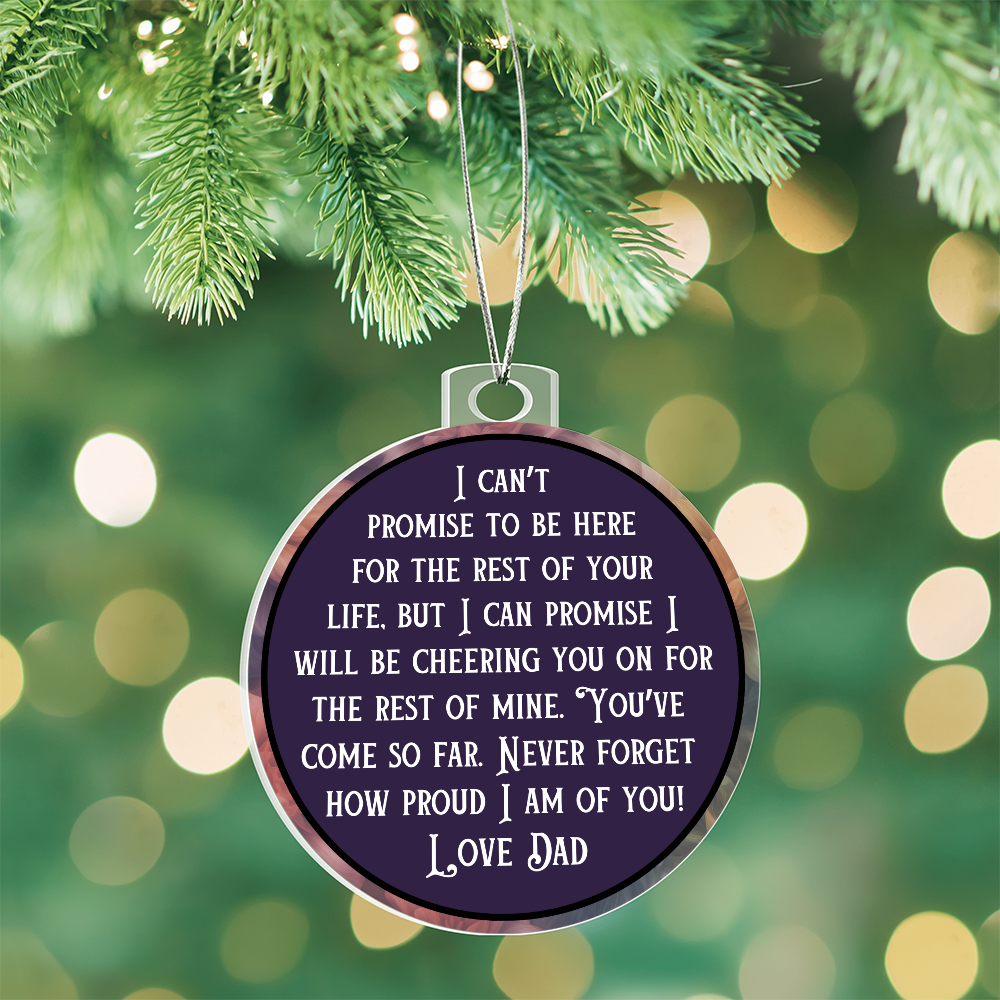 Proud of You Recovery Ornament, Sobriety Gift from Dad