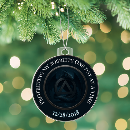 Protecting My Sobriety One Day at a Time Ornament