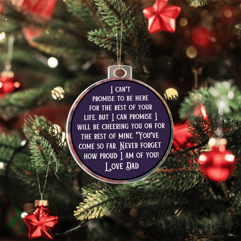 Proud of You Recovery Ornament, Sobriety Gift from Dad