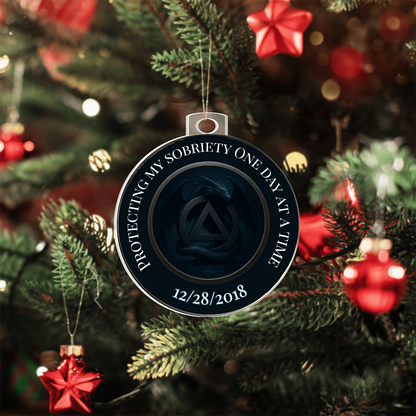 Protecting My Sobriety One Day at a Time Ornament