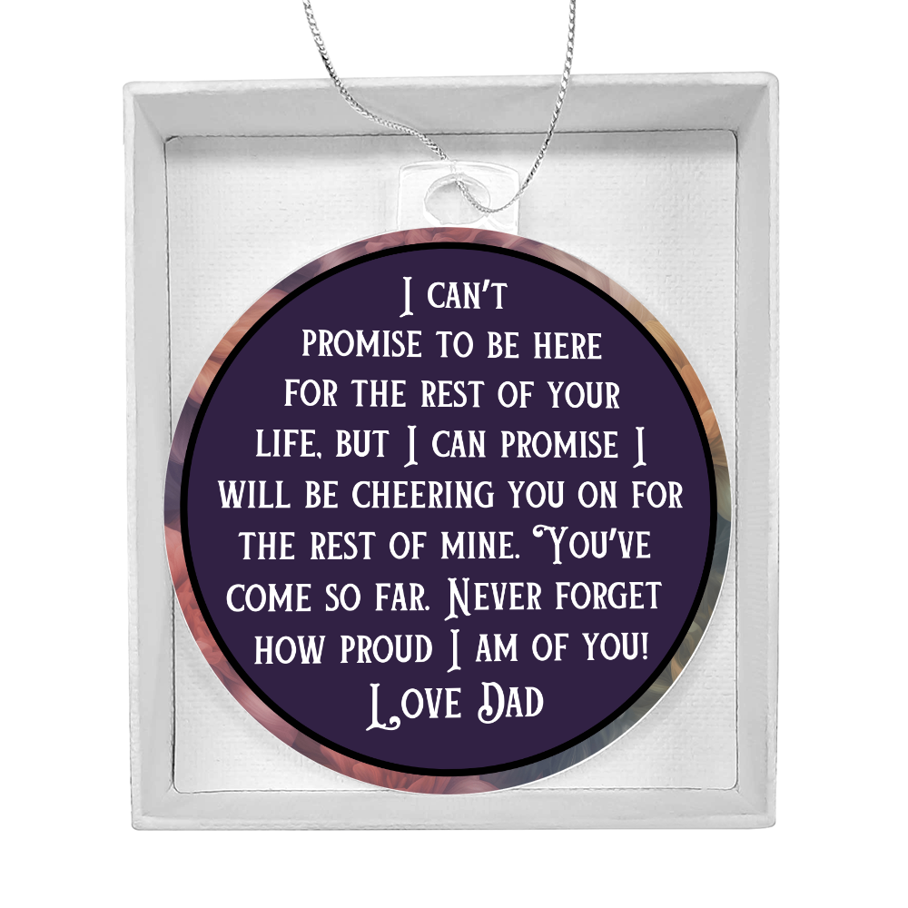 Proud of You Recovery Ornament, Sobriety Gift from Dad