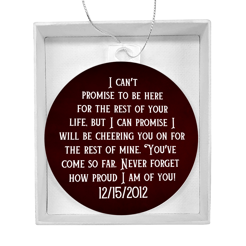 Custom Sobriety Date Ornament