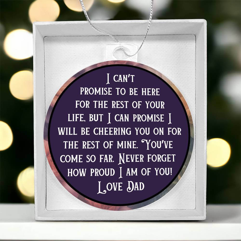 Proud of You Recovery Ornament, Sobriety Gift from Dad