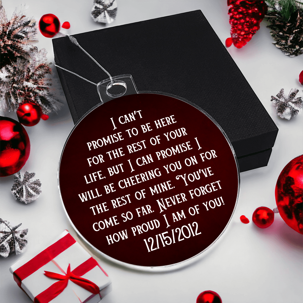 Custom Sobriety Date Ornament