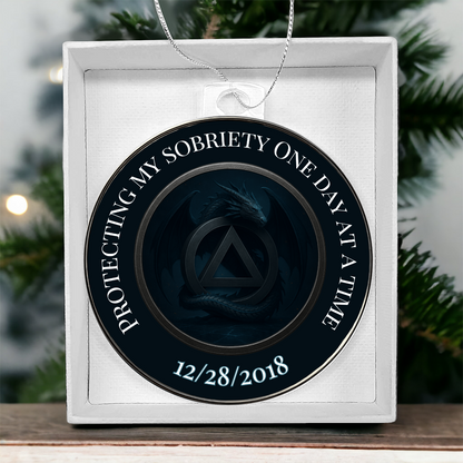 Protecting My Sobriety One Day at a Time Ornament