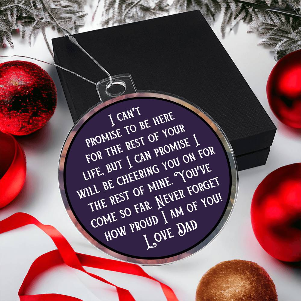 Proud of You Recovery Ornament, Sobriety Gift from Dad