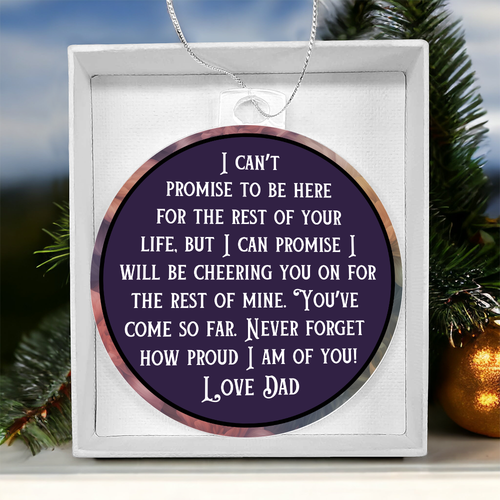 Proud of You Recovery Ornament, Sobriety Gift from Dad