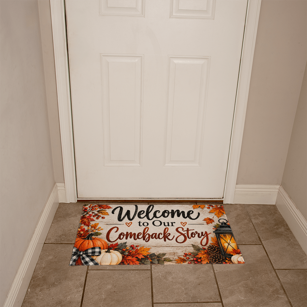 Welcome to Our Comeback Story - Recovery Welcome Mat