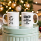 Sober and Highly Caffeinated Mug ~ Custom Sobriety Gift with Personalized Sober Date