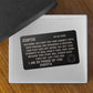 Engraved Metal Wallet Card with custom sobriety date  - Gift for someone in recovery  - Unique sober birthday
