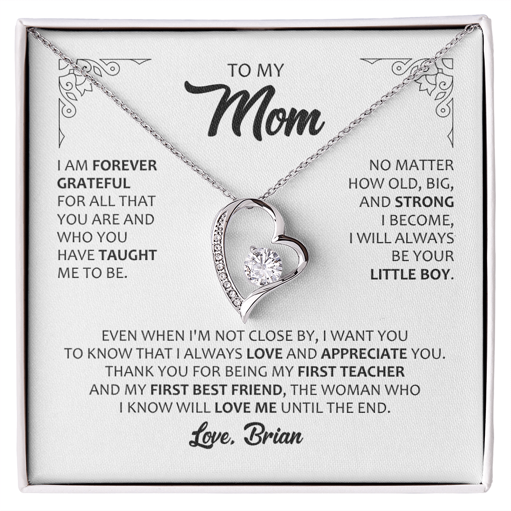 To My Mom – Forever Love Heart Necklace from Son