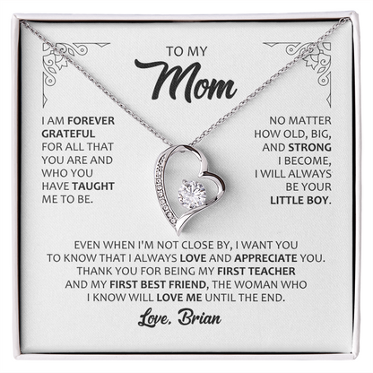 To My Mom – Forever Love Heart Necklace from Son