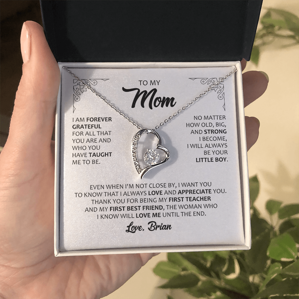To My Mom – Forever Love Heart Necklace from Son