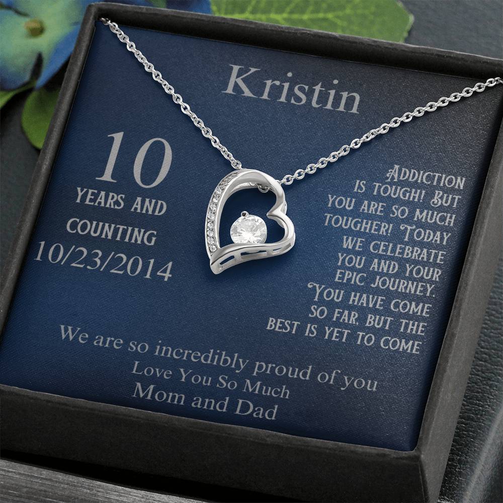 Sobriety Gift For Daughter ~ Customized 10 Years Sober for her