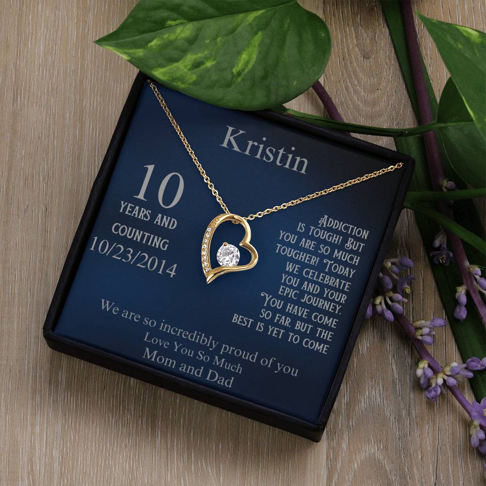 Sobriety Gift For Daughter ~ Customized 10 Years Sober for her