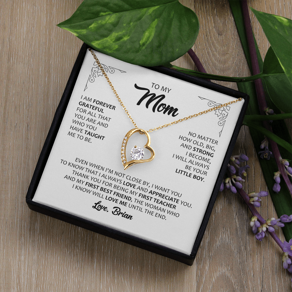 To My Mom – Forever Love Heart Necklace from Son