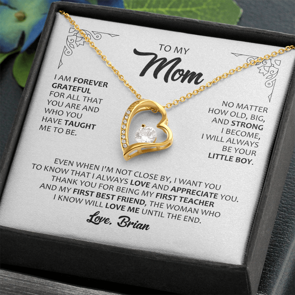 To My Mom – Forever Love Heart Necklace from Son