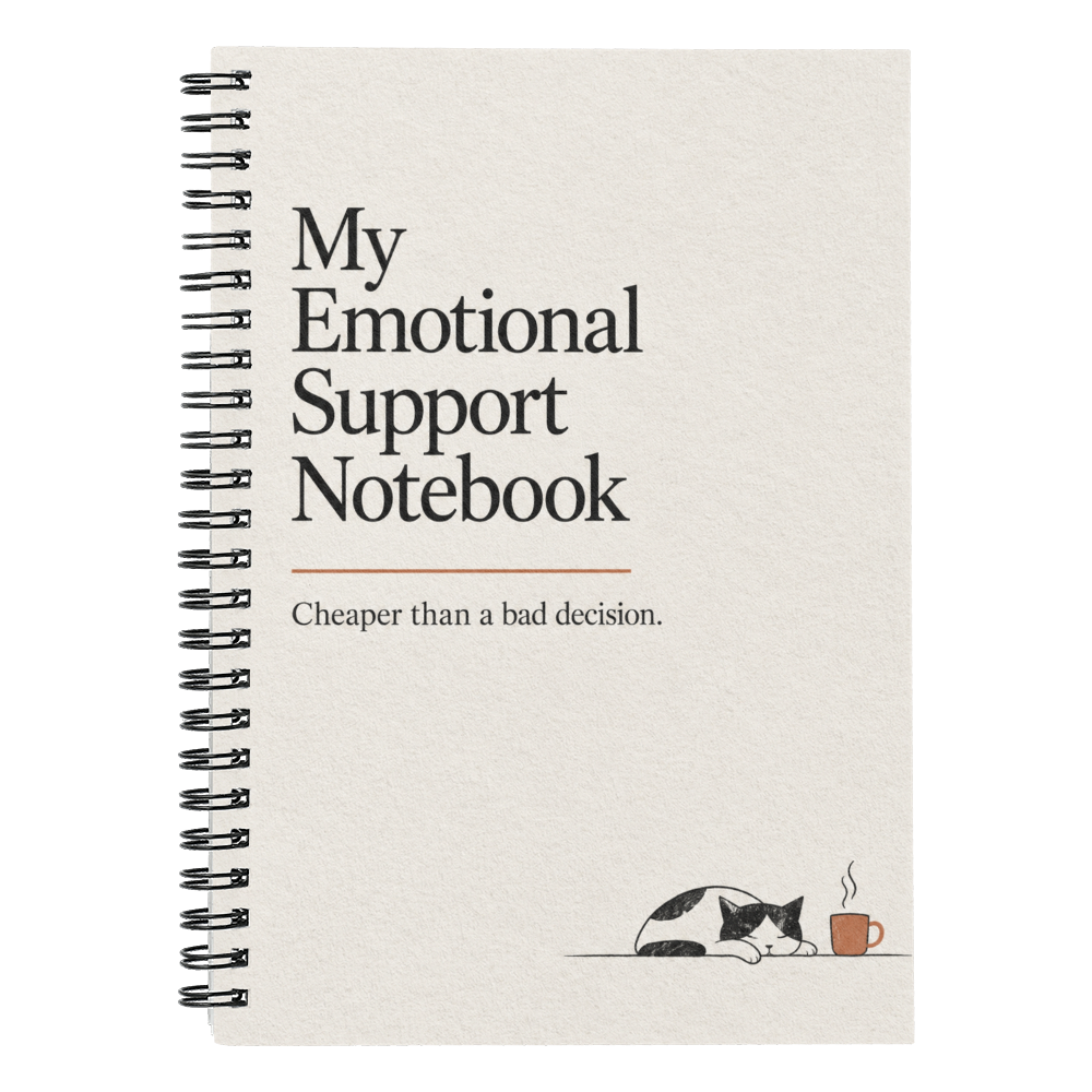 My Emotional Support Notebook – Funny Recovery Journal