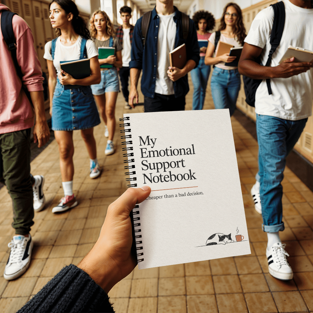 My Emotional Support Notebook – Funny Recovery Journal