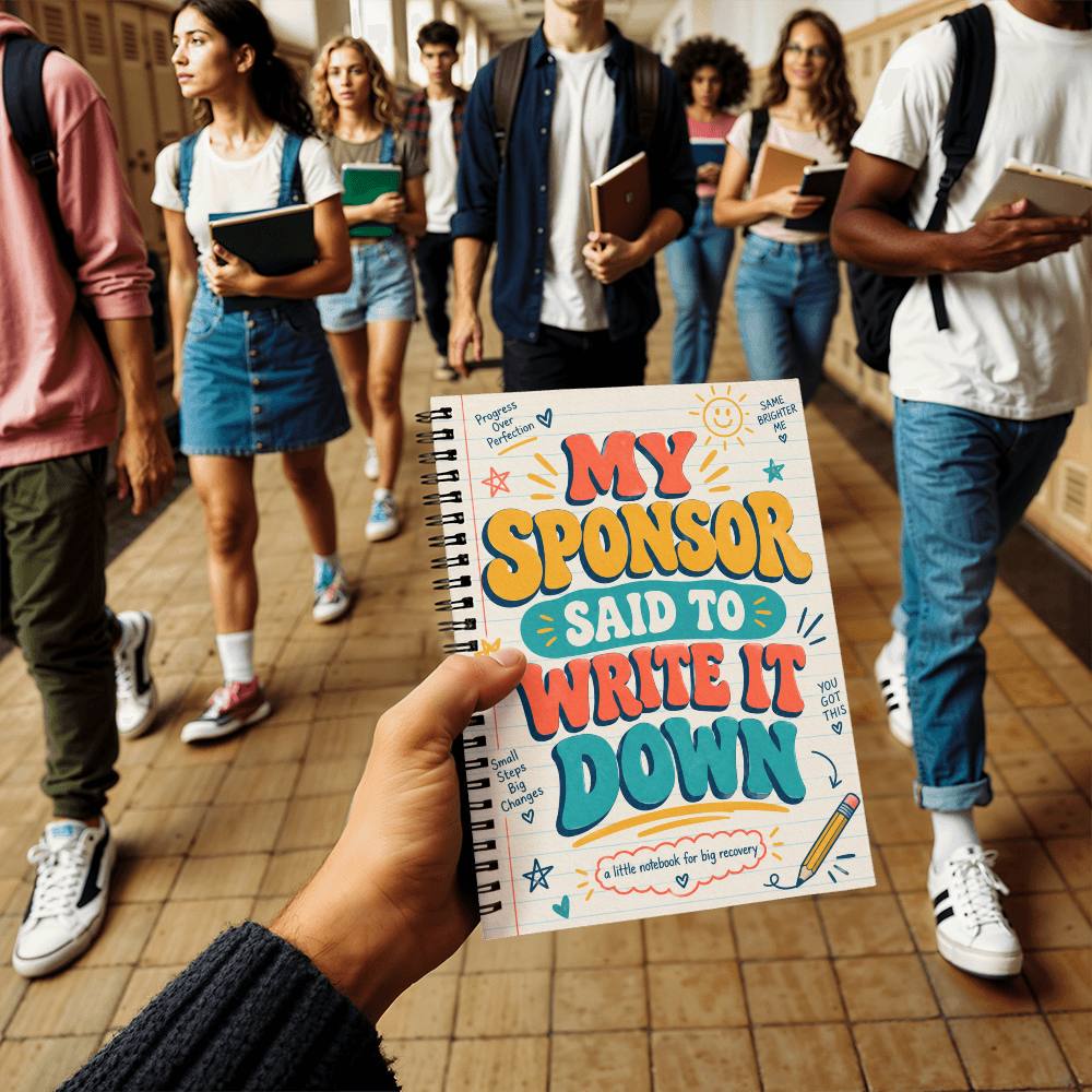 My Sponsor Said to Write It Down Recovery Journal – 6" x 8" Spiral Notebook for AA & NA Sponsee