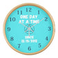One Day At A Time Wall Clock With Customizable Sobriety Date