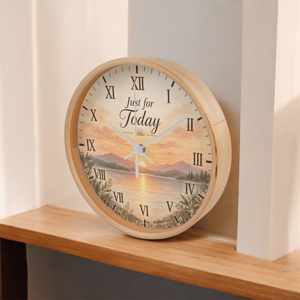 Just for Today Recovery Wall Clock