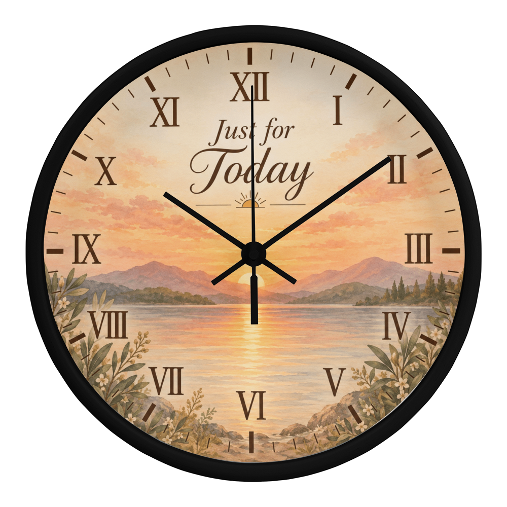 Just for Today Recovery Wall Clock