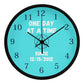 One Day At A Time Wall Clock With Customizable Sobriety Date
