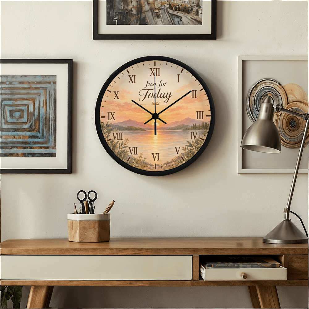 Just for Today Recovery Wall Clock
