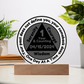 Custom Sobriety Plaque and LED Stand