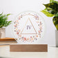 Elegant Sobriety Milestone Plaque with Custom LED Base