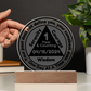 Custom Sobriety Plaque and LED Stand
