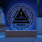 Custom Sobriety Plaque and LED Stand