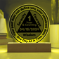 Custom Sobriety Plaque and LED Stand