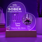 Custom Sobriety Date Calendar LED Plaque
