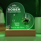 Custom Sobriety Date Calendar LED Plaque