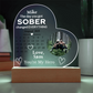 Custom Sobriety Date Calendar LED Plaque