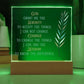 Serenity Prayer Acrylic Plaque | Upgrade to LED Base | Gift for friend in Recovery