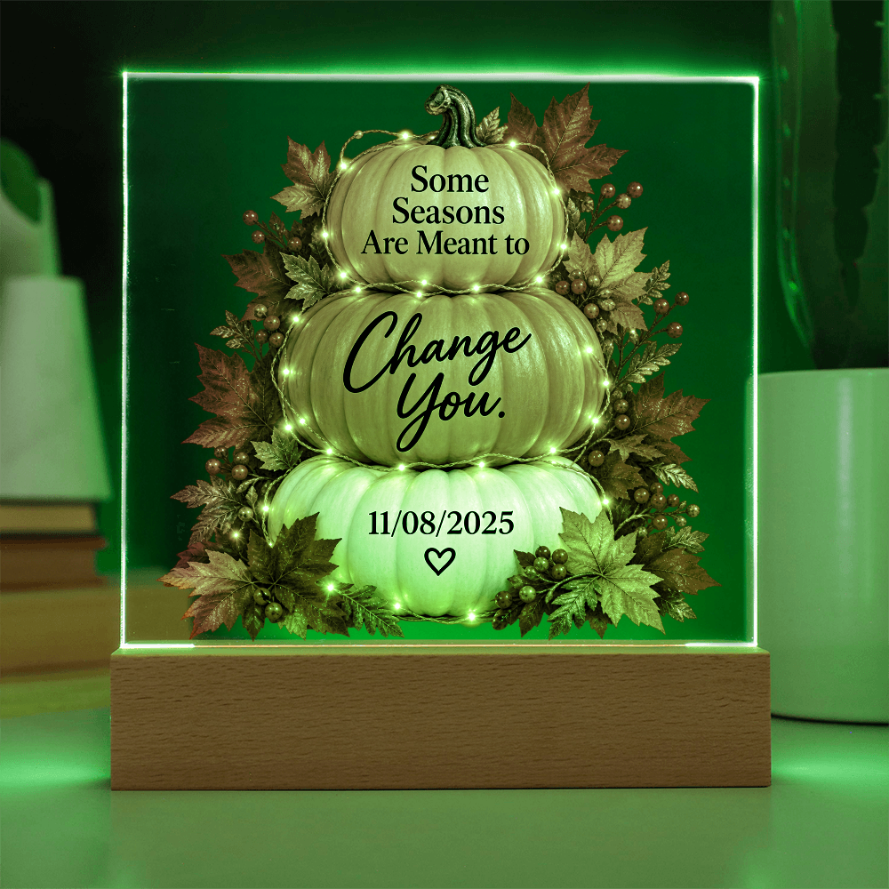 Some Seasons Are Meant to Change You Personalized Recovery Date LED Acrylic Plaque