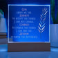 Serenity Prayer Acrylic Plaque | Upgrade to LED Base | Gift for friend in Recovery