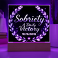 Sobriety A Daily Victory - Personalized LED Square Plaque