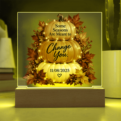 Some Seasons Are Meant to Change You Personalized Recovery Date LED Acrylic Plaque