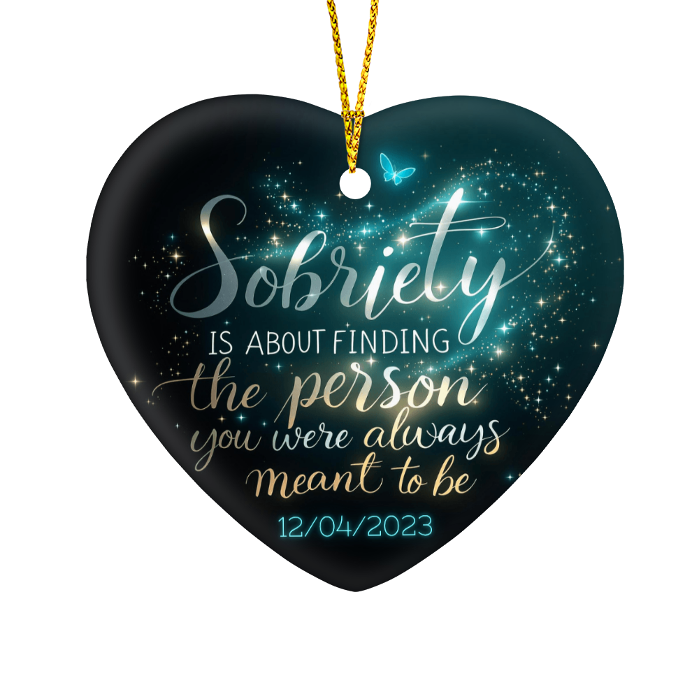 Recovery Heart Ornament, Sober Support Gif